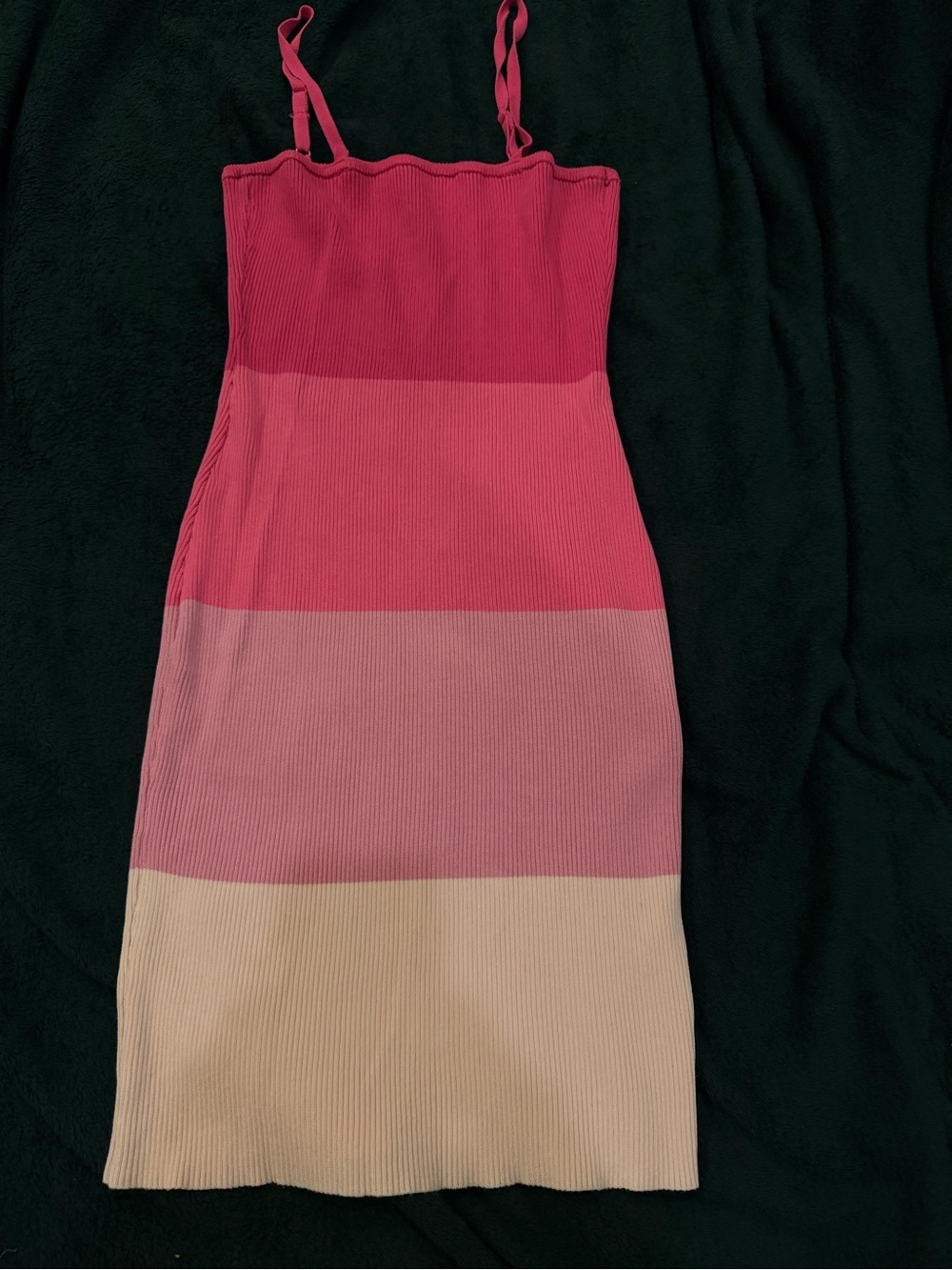 Fashion Nova Pink Ombre Ribbed Midi Dress